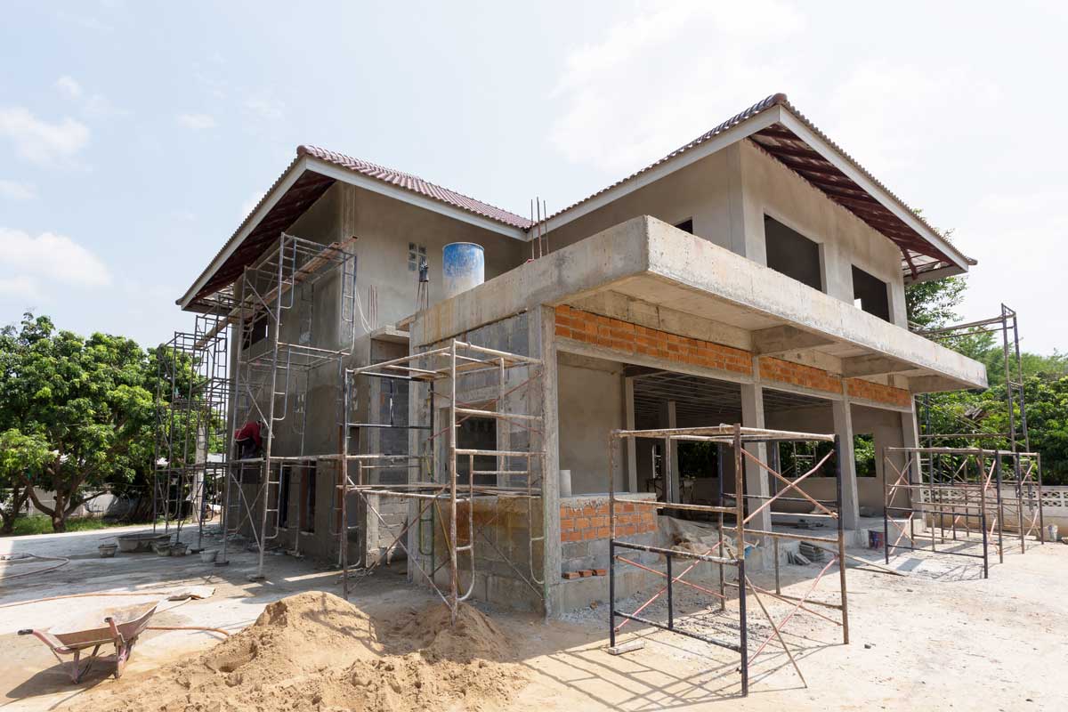 Una casa en construcción