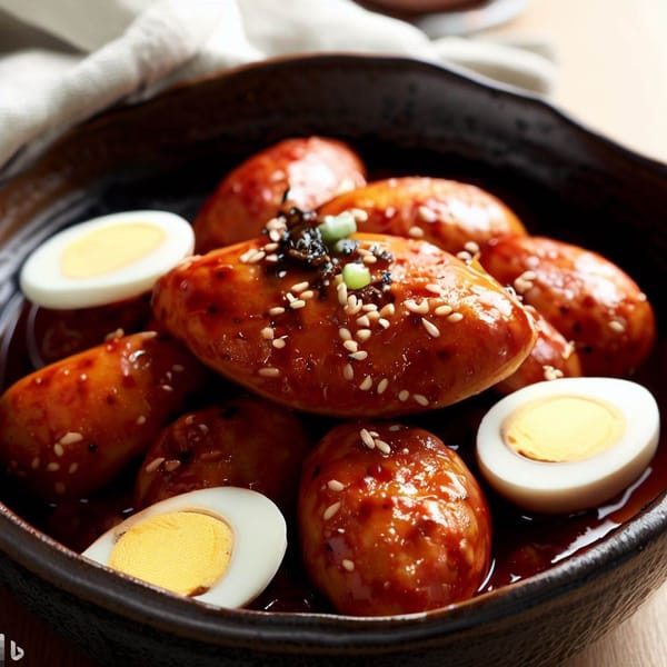 Huevos Mayak marinados en salsa de soja