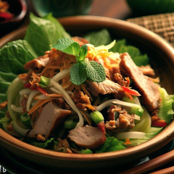 Ensalada Vietnamita de cerdo y verduras