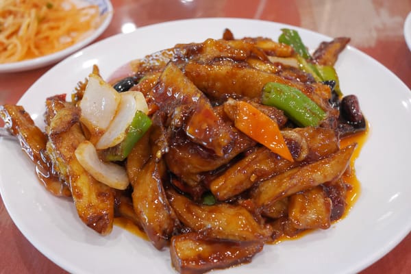 Berenjenas con salsa de ajo al estilo chino