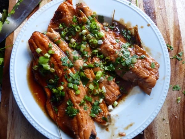 Trucha caramelizada