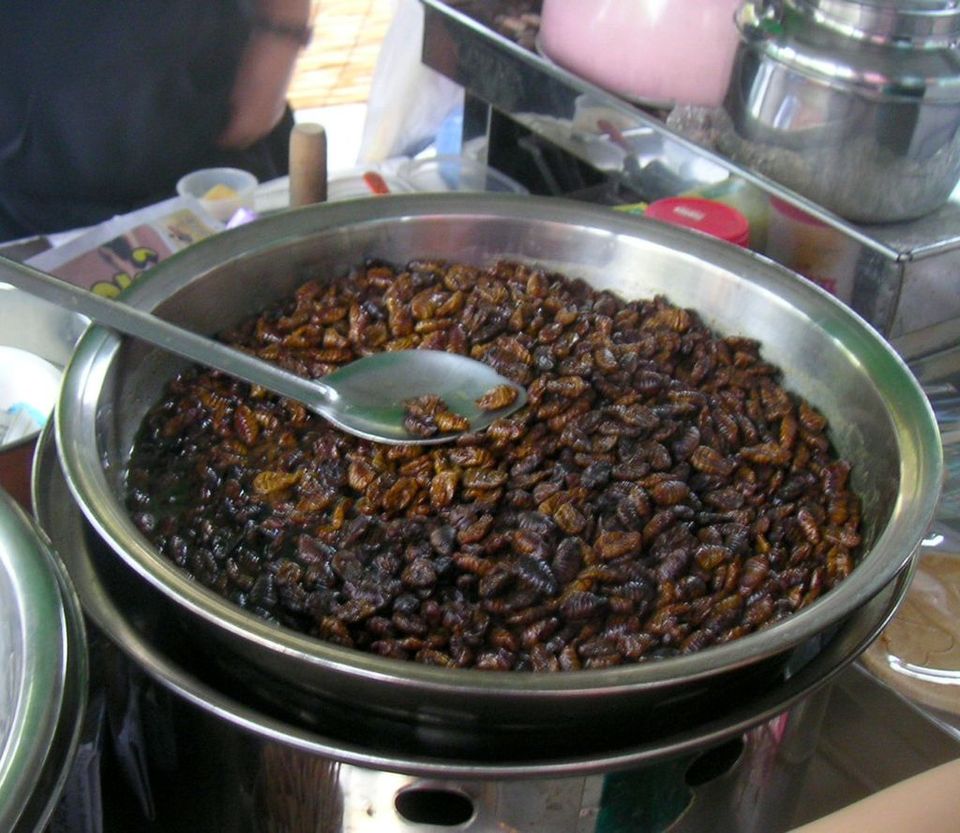 Beondegi: larvas de gusano de seda al estilo coreano