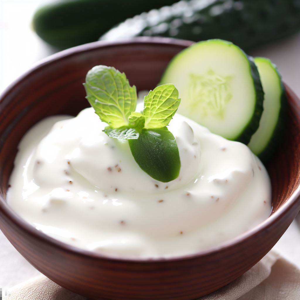 Raita de pepino y yogur