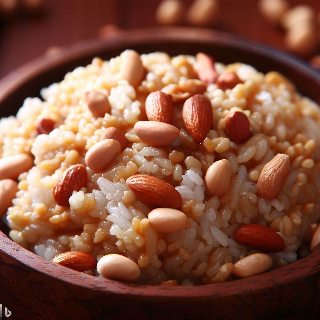 Arroz meloso de cacahuate