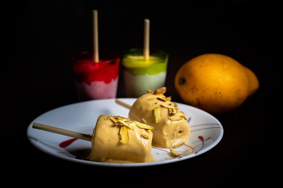 Kulfi de mango, el helado indio de fruta tropical