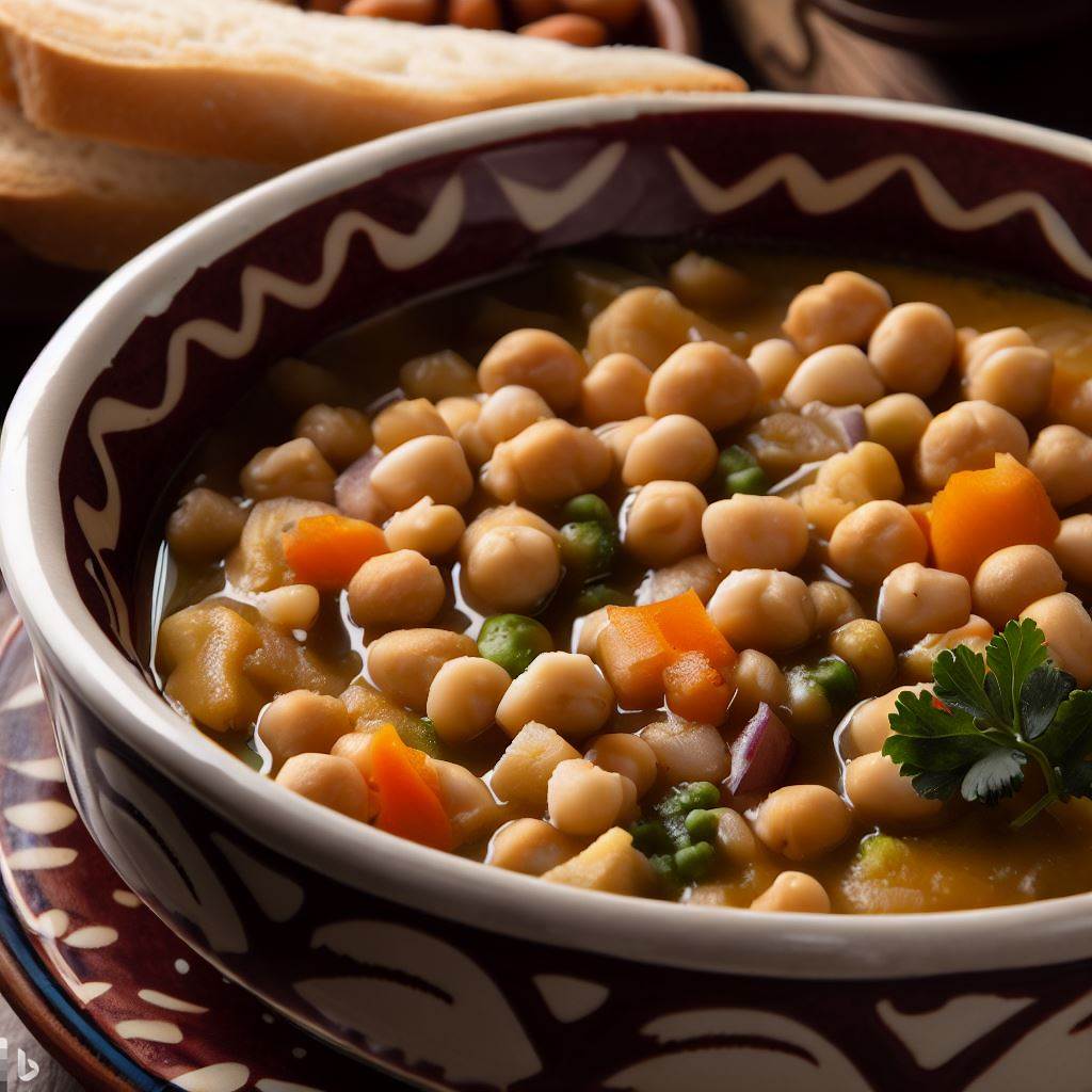 Sopa india de garbanzos y verduras