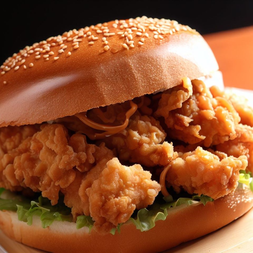 Sándwich de pollo karaage al estilo japonés