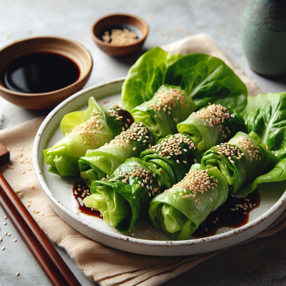 Rollos de lechuga caseros y saludables