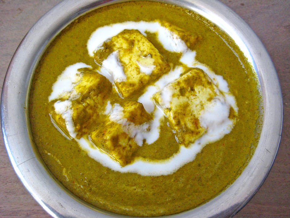 Curry de paneer vegetariano 